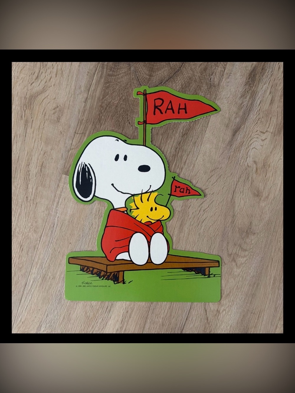 Vintage 1958 / 1965 Snoopy & Woodstock RAH Hallmark Die Cut Wall Decoration